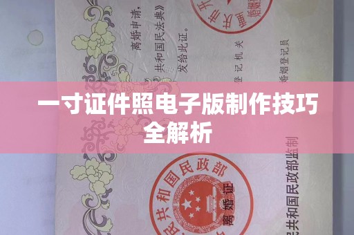 贵阳一寸证件照电子版制作技巧全解析