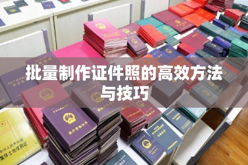 贵阳批量制作证件照的高效方法与技巧